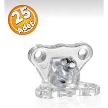 Volkan Açılı T Bağlantı Kelebek Şeffaf Çektirme Köşe Birleştirme (25 Adet)