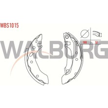 Walburg Fren Pabuc Balata Arka Ford Escort Vıı 1.3 Dar Tıp Levyelı 180X32 mm 1995-1999/ESCORT Vıı 1.4 - 1.6 - 1.8i 1995-1999/FIESTA Iv 1.3i - 1.4i 16V 1996-2002