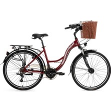 Bisan Sandy 26 Jant 21 Vites Şehir Bisikleti 43CM Kadro Bordo