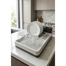 Vivenda Lüx Tezgah Üstü Bulaşıklık - Çift Parçalı Ayrılabilir Tepsili Bulaşıklık (42x26 cm)