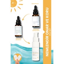 Glowmolecules Nemlendir Onar Koru 3'lü Set - Hyaluronic Serum & Retinol Serum & Güneş Kremi
