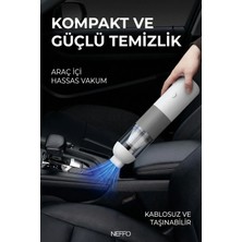Neffo Şarjlı Çok Amaçlı Toz Toplayıcı Araba Oto Ev Için Mini El Süpürgesi Vakum Cihazı