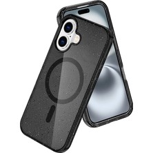 Flamex  Apple iPhone 16 Star Magsafe Kapak - Siyah 017