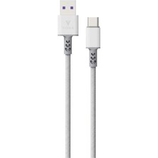 Darkom USB Type-C Hasır Şarj Kablosu | 3A- Güçlendirilmiş Örgü Yapı