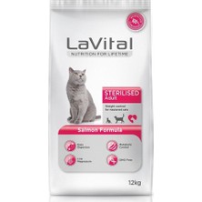 Lavital Somonlu Kısırlaştırılmış Yetişkin Kedi Maması 12 kg