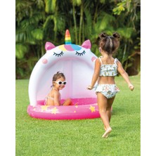 Toha Intex Caticorn Şişme Çocuk Havuzu 102×102 cm – 45 L Su Kapasiteli, Güneş Korumalı (1–3 Yaş)