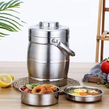 abnturk 3 Kaplı Yemek Termosu 304 Sıcak Soğuk Isı Korumalı 18/10 Krom Kalite %100 Paslanmaz Çelik Sefer Tası