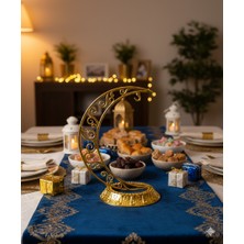 Dodomar 28 cm Ramazan Dekoratif Masa Üstü Hilal Gold Altın Plastik Tabanlı Süs