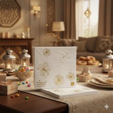 Dodomar Ramazan Varaklı Çiçek Model Altın Peçete 20 Parça - Ramazan Sofra Peçetesi
