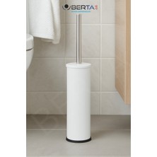 Berta Hijyen Tuvalet Fırçası Klozet Fırçası Dekoratif Wc Fırçası Düz Kapak Paslanmaz Çelik