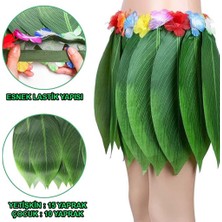Flamex Tropikal Esintili Hawaii Yapraklı Parti Eteği Yetişkin Boy 017