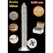 Std 5X80 mm Ahşap Sunta Vidası (200 Adet)