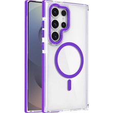 Flamex  Samsung Galaxy S25 Ultra Bella Magsafe Kapak - Derin Mor 017