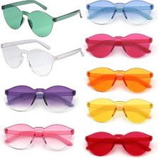 Flamex Oval Şekilli Çerçevesiz Parti Gözlüğü 6 Renk 6 Adet 017