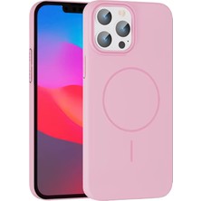 Flamex  iPhone 15 Pro Max Broş Magsafe Kapak - Pembe 017