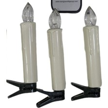 Es Dekor World LED Pil Mum Dekoratif Mumlar 3'lü Set