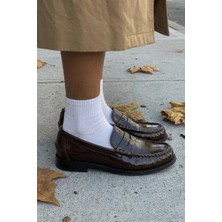 I Love Shoes Marcel Kadın Loafer Acıkahve Kırışık Rugan