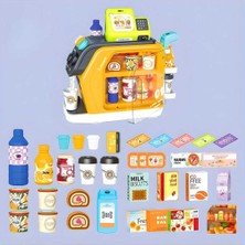 Luminoo Oyun Evi Kasiyer Coffee Kahve Makinesi ve Kasa Işıklı , Tüm Teknik Malzemleri Ile Birlikte