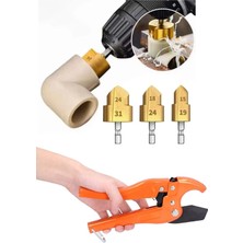 Depolife Pvc Boru Havşa Pprc Boru Tamir Onarımı Için 3 Boy Matkap Rayba Boru Kesme Makası Delme Genişletme