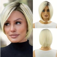 Aura Peruk Platin Ombreli Kısa Mat Görünümlü Liva Modelimiz