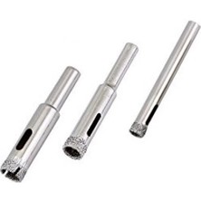 Depolife Cam Fayans Mermer Granit Porselen Delme Pancı Boru Tipi Elmas Karot Uç 3mm 4mm 8mm (3lü)