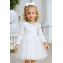 Treemass Kız Çocuk Kadife ve Tülden Elbise Zarif Tasarımıyla Özel Günler Için Ideal
