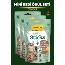 Gimcat Mini Sticks Hindili & Peynirli Kedi Ödül Maması 50 gr X3 (Toplam 150 Gr)