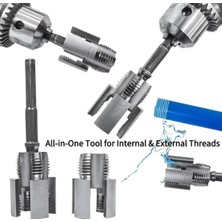 Depolife Pprc Plastik Pvc Boru Tamir Onarımı Montaj Için 2 Parça Diş Açma Pafta Açma Seti Tesisatcı Klavuz