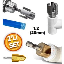 Depolife Pvc Pprc Boru Iç ve Dış Diş Açma Aparatı 1/2" (20MM) Yiv Paso Açma Anahtarı Rayba Pafta