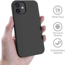 Brf Kılıf Ince Sıvı Silikon 3 Katmanlı Tam Kaplamalı Yumuşak Jel Kauçuk Kılıf Kapak (Siyah, 11)