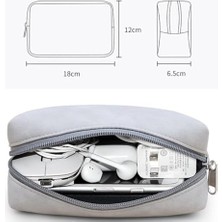 Brf Elektronik Aksesuar Çantası, Hard Disk Çantası, Dijital Depolama Deri Çanta, Izgara Katmanlı Elektronik Aksesuarlar Organizatör Kılıfı, USB Kablosu Için Seyahat Ekipmanı Taşıma Kılıfı