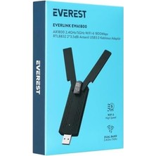 Brf EWA1800 1800MBPS 2.4ghz/5ghz Wıfı-6 AX1800 RTL8832 2 * 3.5dbi Usb3.0 Kablosuz Adaptör