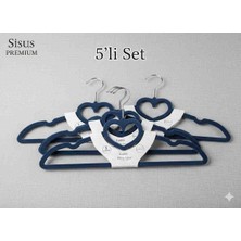 Sisus Kadife Elbise Askısı 5 Ad Kaymaz Özel Kaplama Abiye Askısı