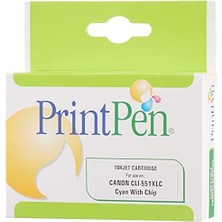 Brf Canon CLI-551XLC Cyan Yüksek Kapasite Muadil Mürekkep Kartuşu