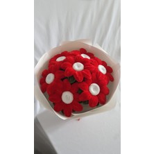 Badem Hediyecilik El Yapımı Şönil Papatya Çiçek Buketi –  Sevgililer Günü Için Ideal