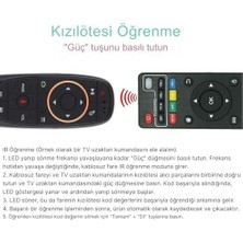 Brf Kablosuz Air Mouse, Asistan Uyumlu Sesli Kumanda, 2.4ghz USB Alıcılı, 6 Eksenli Jiroskop, Ir Öğrenme Özellikli, Pc, Tv Box, Smart Tv Uyumlu