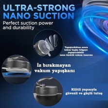 Brf Metal Katlanabilir Karbon Fiber ile Uyumlu Mıknatıslı Araç Telefon Tutucu 360° Dönebilir Kilitli Vakum