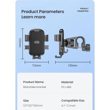 Brf NR76 Motor ve Bisiklet Telefon Tutucu Tek El Kullanım Pazar Poşeti Askılıklı