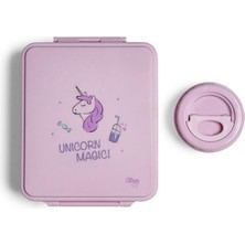 Citron Grand Beslenme Kutusu Seti - 4 Bölmeli ve Çelik Kavanozlu - Stormy Unicorn