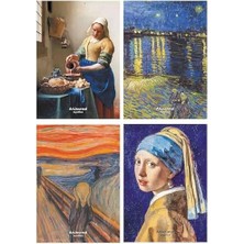 Brf Art Journal 4’lü Paket Çizgili Tel Dikişli A5 Defter Seti – Renkli Karton Kapak, Hafif Holmen Kağıt