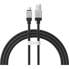 Brf Coolplay Serisi Hızlı Şarj Kablosu USB To Type-C 100W, 1m, Siyah