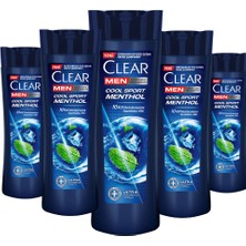 Clear Men Kepeğe Karşı Etkili Şampuan Cool Sport Menthol 350 ml * 5 Adet