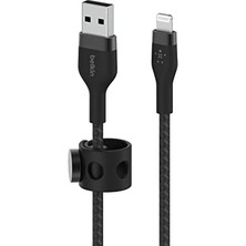 Brf Boostcharge Pro Örgülü Usb-A/lightning Kablosu 2 M Mfi Sertifikalı Şarj Kablosu 14/14 Plus, 13, 12, Pro, Max, Mini, Se, iPad ve Diğer Cihazlar Için - Siyah