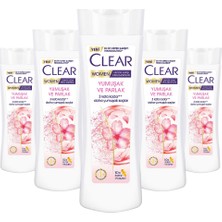Clear Women Kepeğe Karşı Etkili Şampuan Yumuşak ve Parlak 350 ml * 5 Adet