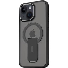 Brf 15 Için ile Uyumlu Arkası Mat Yapıya Metal Kamera Çerçeveli Ultra Güçlendirilmiş Açılır Stantlı Tork Kılıf (Siyah)