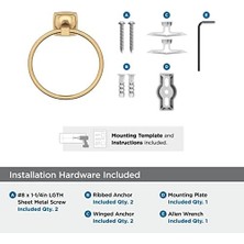 Brf BH36092CZ | Şampanya Bronz Havlu Halkası | 7-9/16 Inç (192 Mm) Uzunluk | Banyo Duvarı Için El Havluluk | Küçük Mutfak ve Banyo Aksesuarları