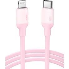 Brf Lightning To Usb-C 3A Pd Mfi Sertifikalı Hızlı Şarj Kablosu, 1 Metre, Pembe