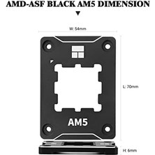 Brf Thermalright Asf-Siyah Am5 Cpu Tutucu, Düzeltici Bükülme Önleyici Sabitleme Çerçevesi, Am5 Tam Fit Sabit Işaretsiz Montaj, Am5 Bükülme Önleyici Kontak Çerçevesi, Cpu Soğutucu Standardı
