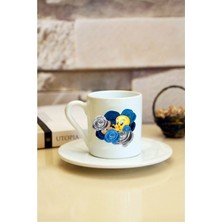 Tweety Baskılı Beyaz Türk Kahvesi Fincanı 1