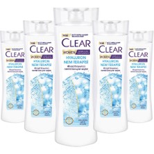 Clear Women Kepeğe Karşı Etkili Şampuan Hyaluron Nem Terapisi 350 ml *  5 Adet